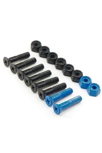 Trap Bolts Phillips Set 7/8 Inch Black Baby Blue