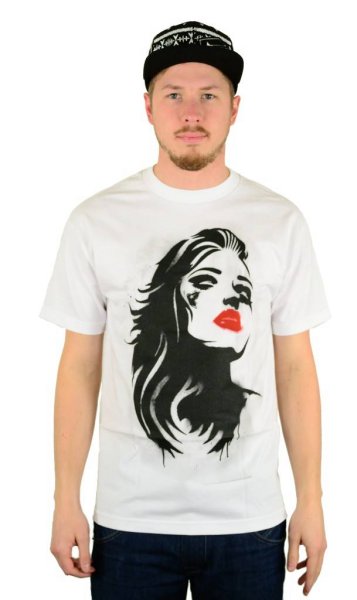 Stencil T-Shirt White/Black/Red