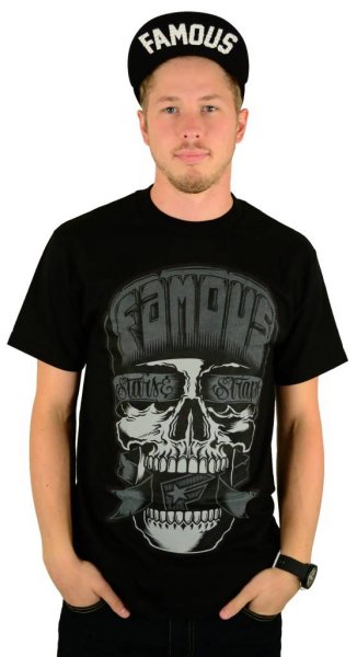 Flipped Skull T-Shirt Black Größe: S